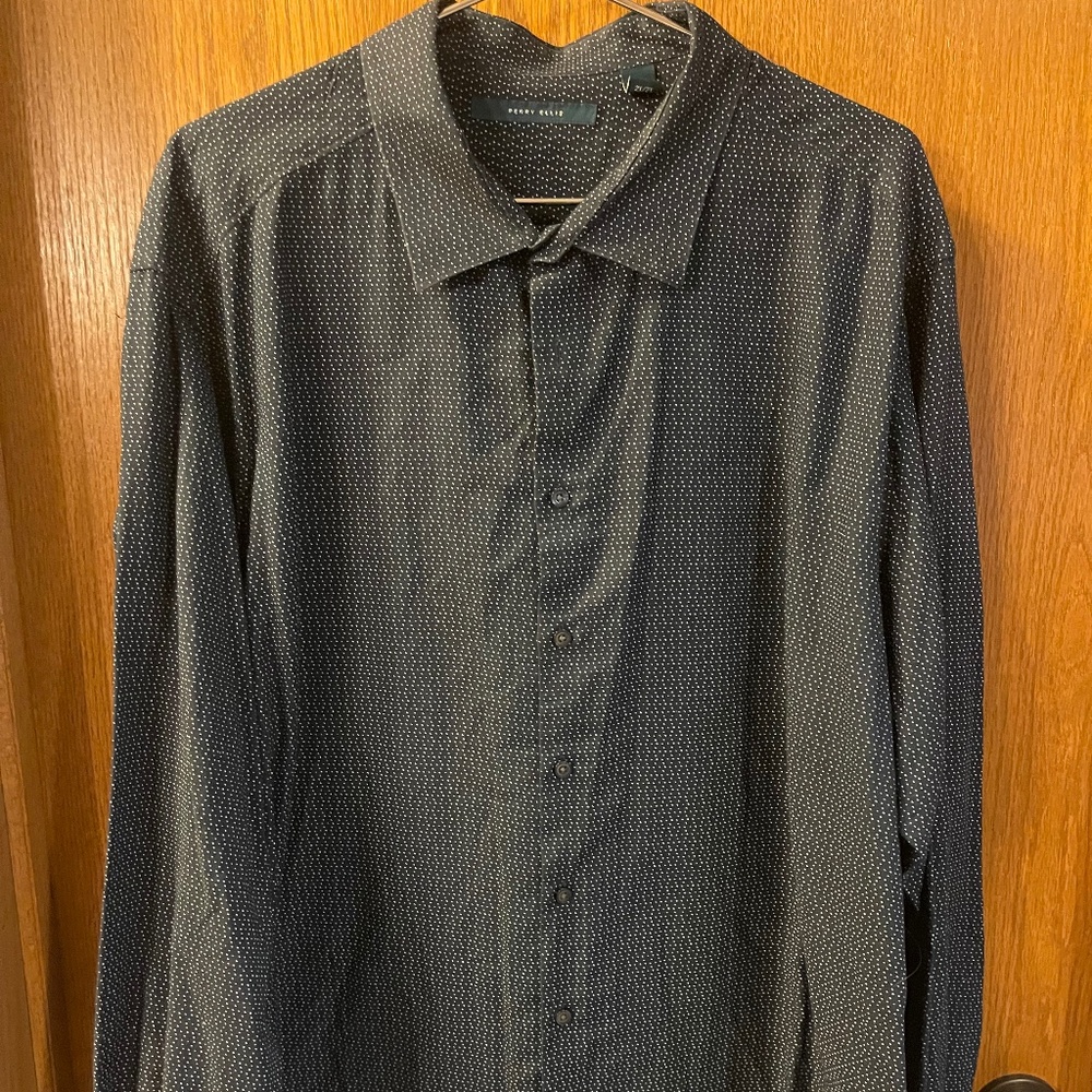 Perry Ellis Men’s long sleeve button down size 2XL NICE!